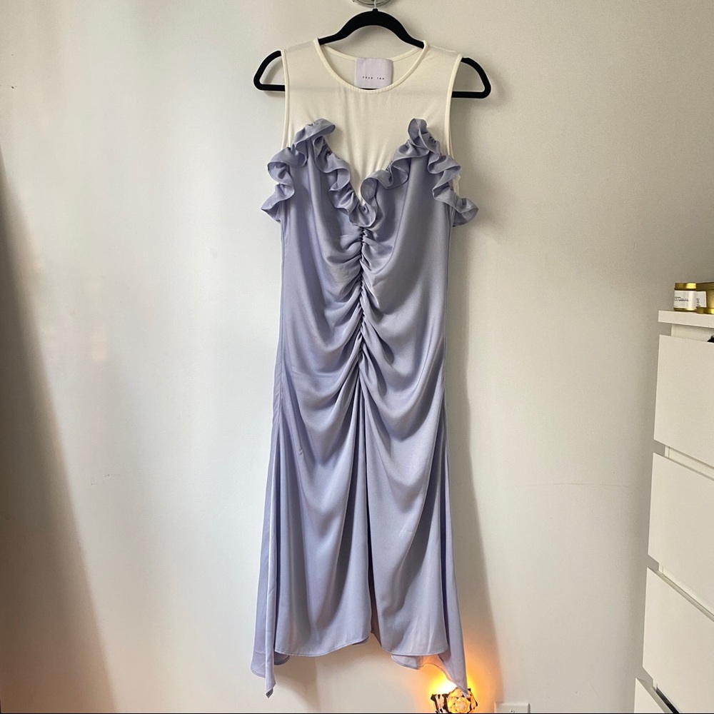 NAYA REA Baby Blue Ruched Tank Slip Dress